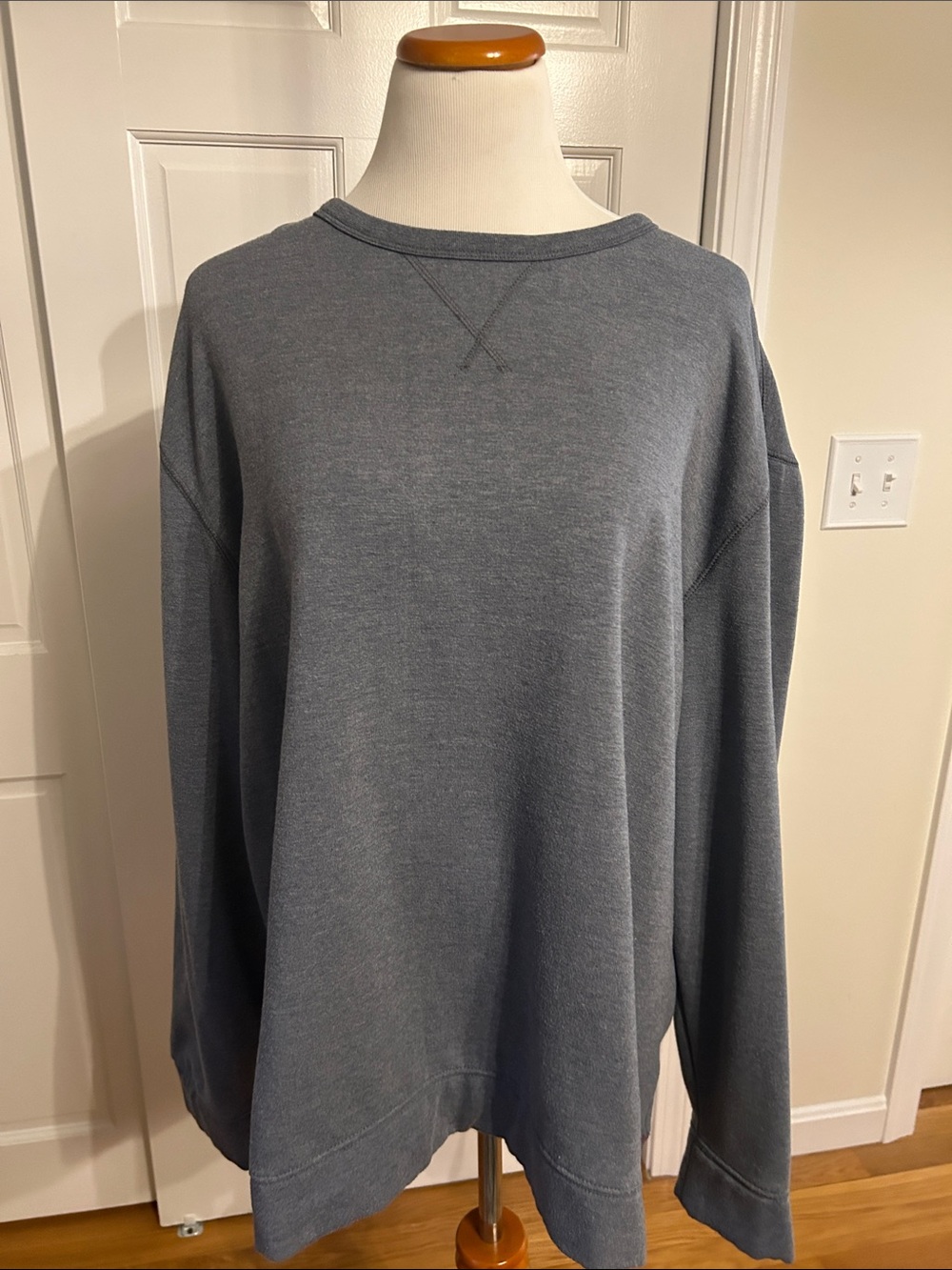 Jacks New York Men's Crewneck premium outdoor Sweatshirt Slate Blue Relaxed Fit
